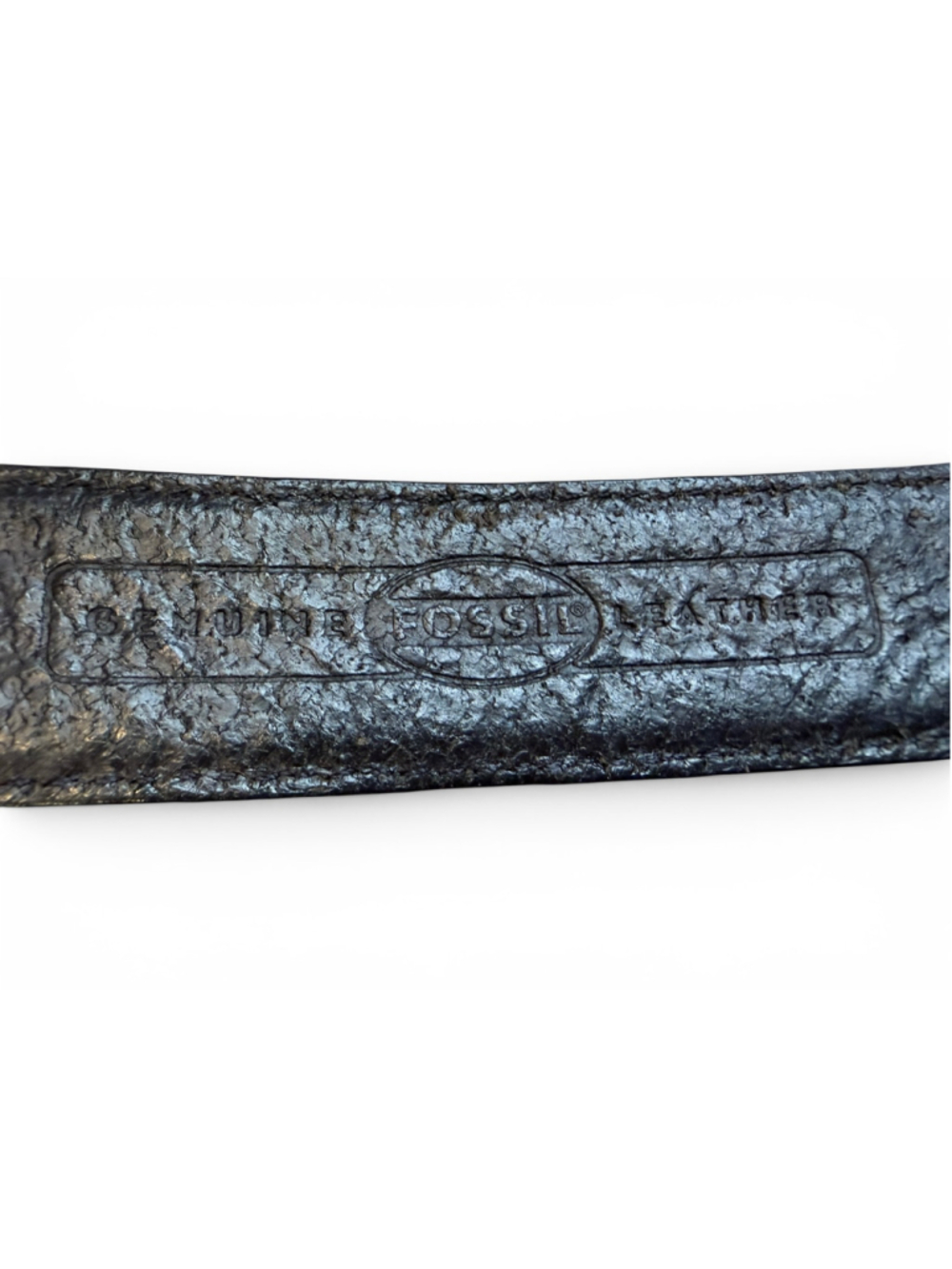 Vintage 90’s Fossil Black Leather Concho Belt Silver Western Buckle Women’s Sz M - Picture 5 of 8